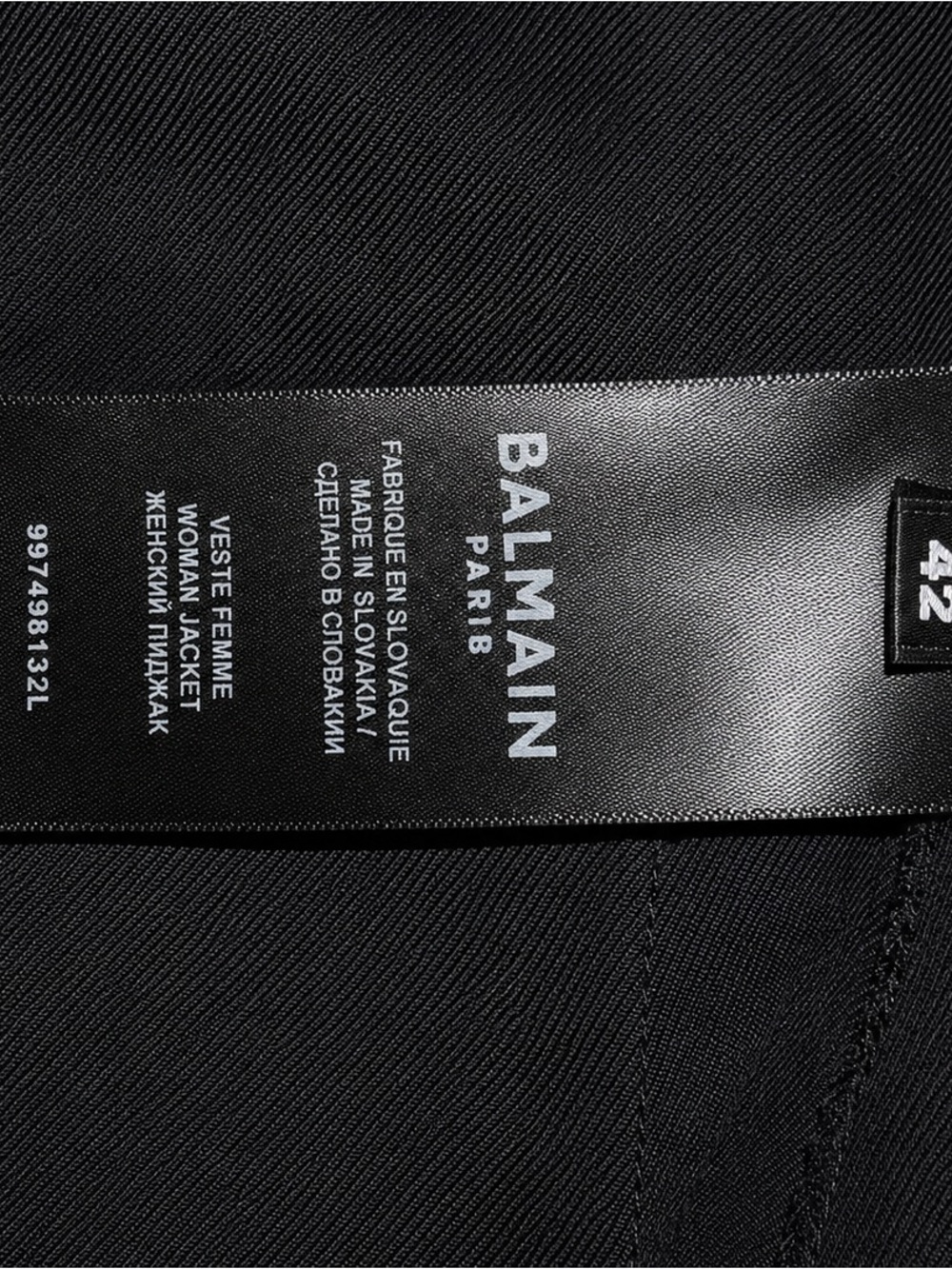 Balmain Black Double-Breasted Blazer with Gold Buttons - Picture 8 of 11
